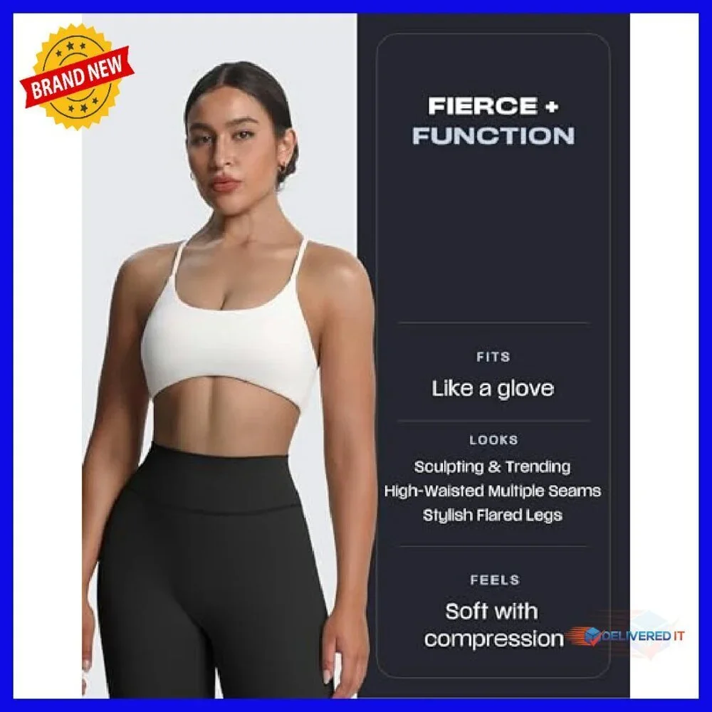 High Waisted Tummy Control Flare Leggings Yoga Pants 29/31/33